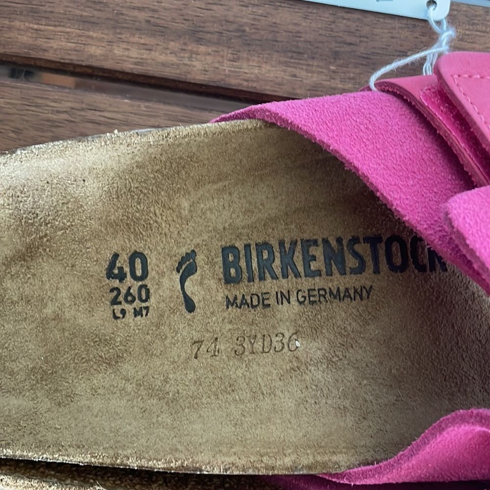 Birkenstock Oita Suede Leather Sandal Fuchsia Tulip EU40/US Women Size 9 - Picture 10 of 14
